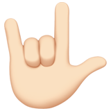 Ich-liebe-dich-Geste: helle Hautfarbe