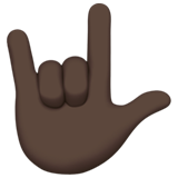 Ich-liebe-dich-Geste: dunkle Hautfarbe