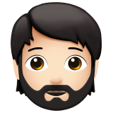 Person: helle Hautfarbe, Bart