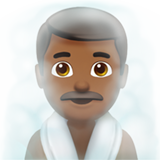 Mann in Dampfsauna: mitteldunkle Hautfarbe