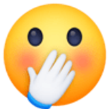 Verlegen kicherndes Gesicht - Facebook