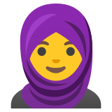 Frau mit Kopftuch - Noto Color Emoji