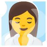 Frau in Dampfsauna - Noto Color Emoji