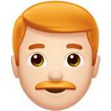 Mann: helle Hautfarbe, rotes Haar