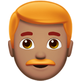 Mann: mittlere Hautfarbe, rotes Haar