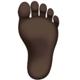 Fuß: dunkle Hautfarbe