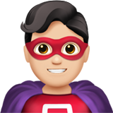 Superheld: helle Hautfarbe