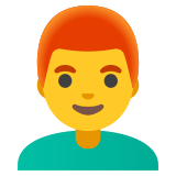 Mann: rotes Haar - Noto Color Emoji