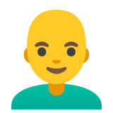Mann: Glatze - Noto Color Emoji