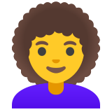 Frau: lockiges Haar - Noto Color Emoji