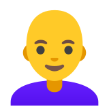 Frau: Glatze - Noto Color Emoji