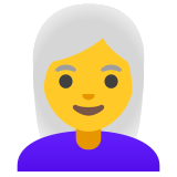 Frau: weißes Haar - Noto Color Emoji
