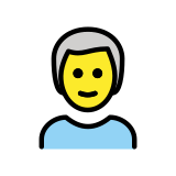 Mann: weißes Haar - OpenMoji