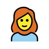 Frau: rotes Haar - OpenMoji