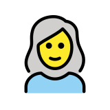 Frau: weißes Haar - OpenMoji