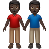 Händchen haltende Männer: dunkle Hautfarbe