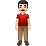 stehender Mann: helle Hautfarbe