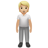 stehende Person: mittelhelle Hautfarbe