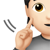 gehörlose Person: helle Hautfarbe