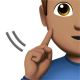 gehörloser Mann: mittlere Hautfarbe