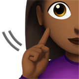 gehörlose Frau: mitteldunkle Hautfarbe