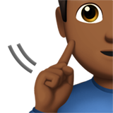 gehörloser Mann: mitteldunkle Hautfarbe