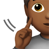 gehörlose Person: mitteldunkle Hautfarbe