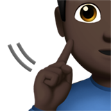 gehörloser Mann: dunkle Hautfarbe