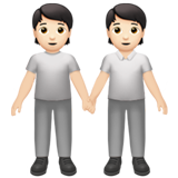 sich an den Händen haltende Personen: helle Hautfarbe