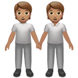 sich an den Händen haltende Personen: mittlere Hautfarbe