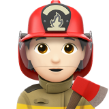 Feuerwehrmann/-frau: helle Hautfarbe