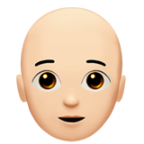 Person: helle Hautfarbe, Glatze