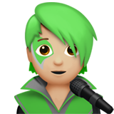 Sänger(in): mittelhelle Hautfarbe