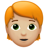 Person: mittelhelle Hautfarbe, rotes Haar