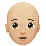 Person: mittelhelle Hautfarbe, Glatze