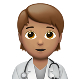 Arzt/Ärztin: mittlere Hautfarbe