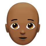 Person: mitteldunkle Hautfarbe, Glatze