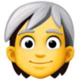 Person: weißes Haar - Facebook