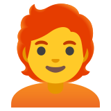 Person: rotes Haar - Noto Color Emoji