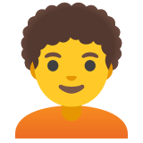 Person: lockiges Haar - Noto Color Emoji
