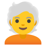 Person: weißes Haar - Noto Color Emoji