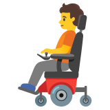 Person in elektrischem Rollstuhl - Noto Color Emoji
