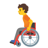 Person in manuellem Rollstuhl - Noto Color Emoji