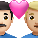 Liebespaar: Mann, Mann, helle Hautfarbe und mittelhelle Hautfarbe