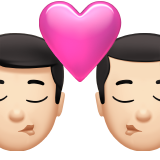 sich küssendes Paar: Mann, Mann und helle Hautfarbe