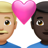 Liebespaar: Mann, Mann, mittelhelle Hautfarbe und dunkle Hautfarbe