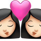 sich küssendes Paar: Frau, Frau und helle Hautfarbe