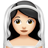 Frau mit Schleier: helle Hautfarbe