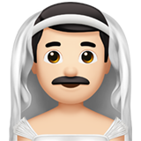 Mann mit Schleier: helle Hautfarbe