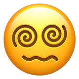 Emoji spiralförmige Augen